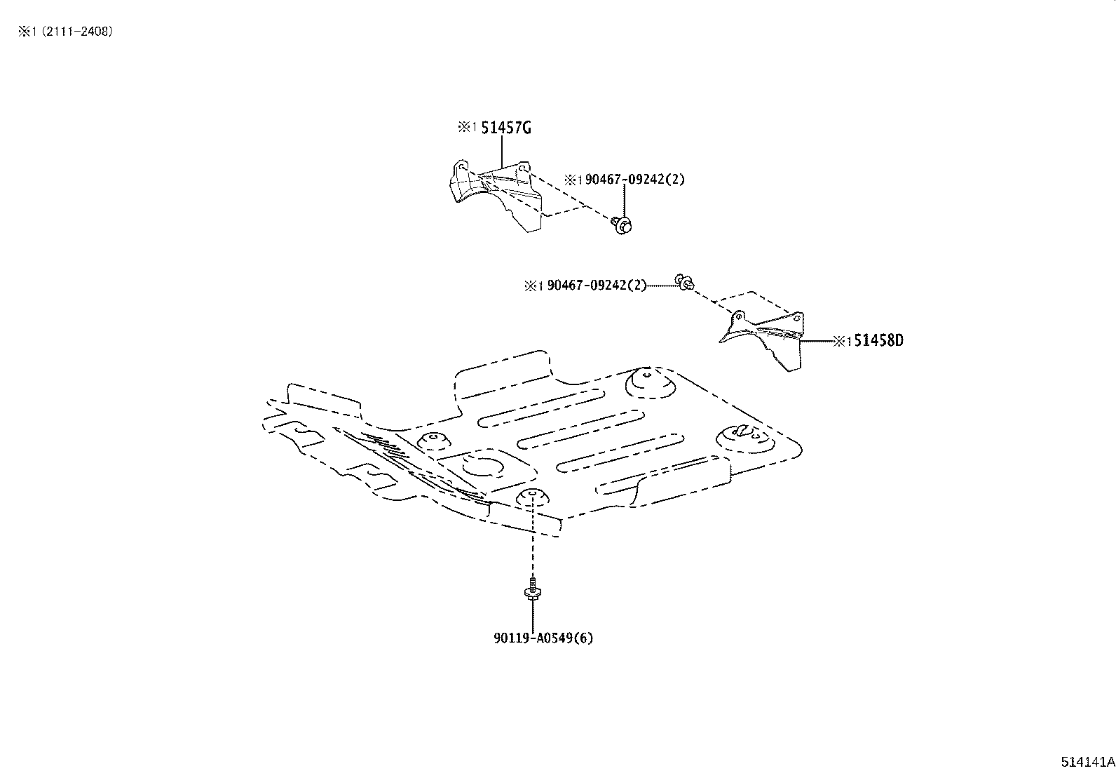 51410-0C050 COVER ASSY, ENGINE UNDER, NO.1 product image