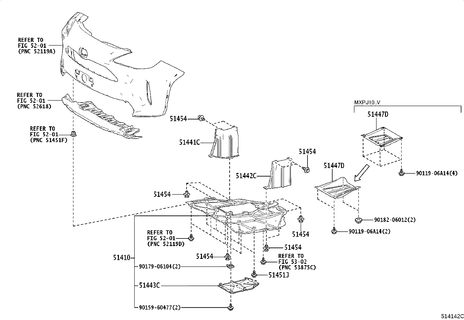 51441-K0020 COVER, ENGINE UNDER, RH product image