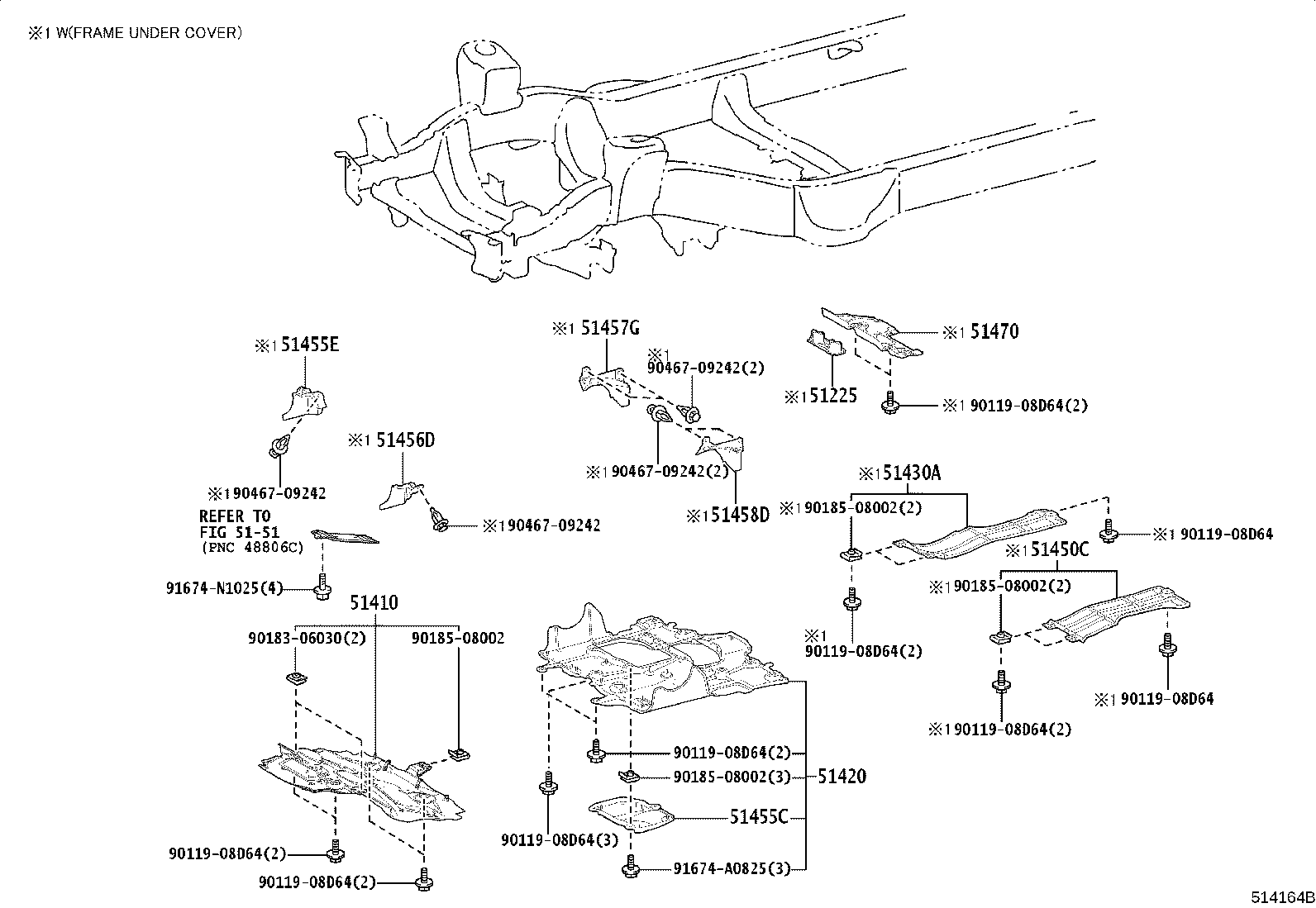 51225-60050 COVER, ENGINE MOUNTING HOLE, NO.3 product image