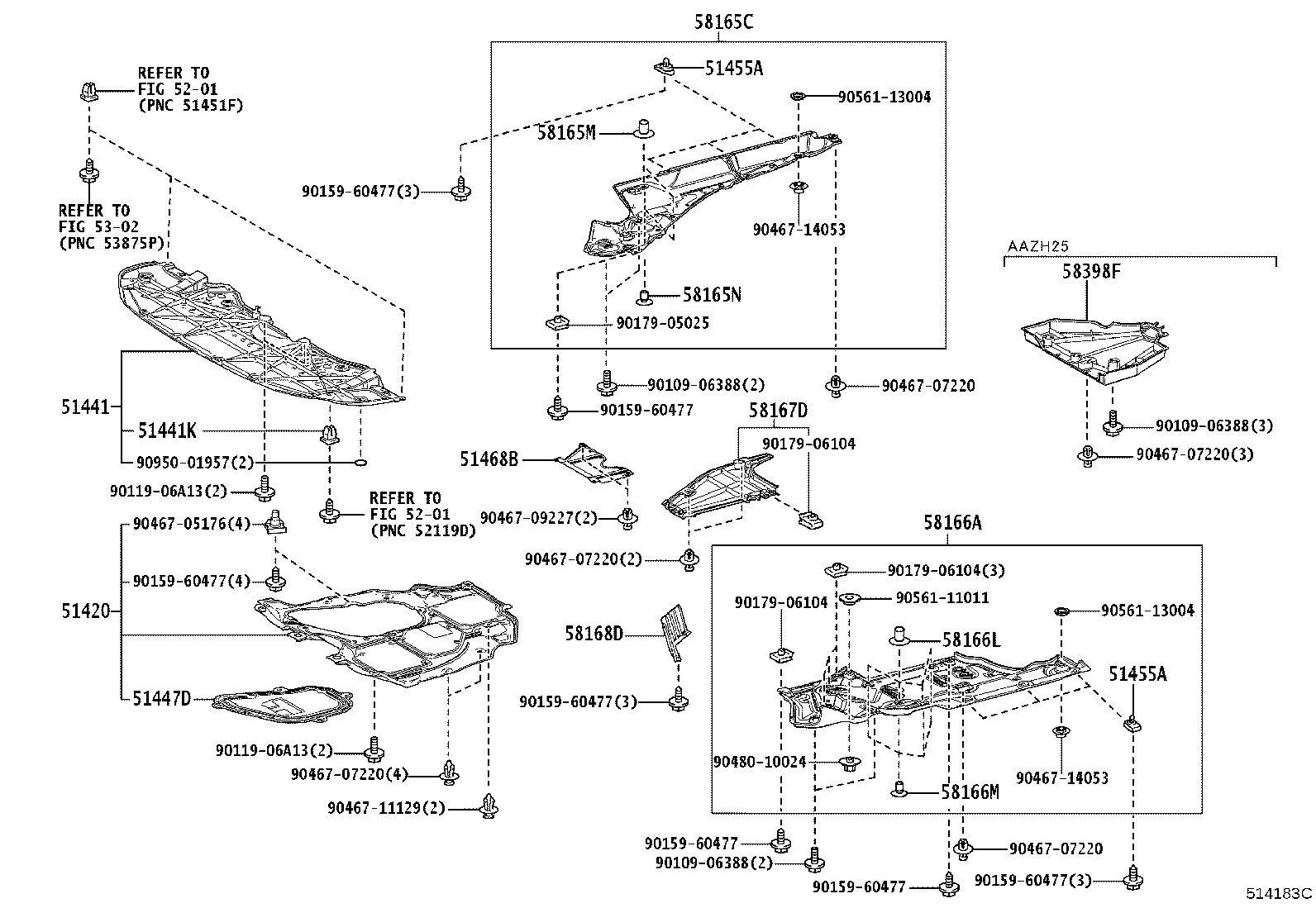 52257-78010 BRACE, FRONT SUSPENSION MEMBER, REAR RH product image