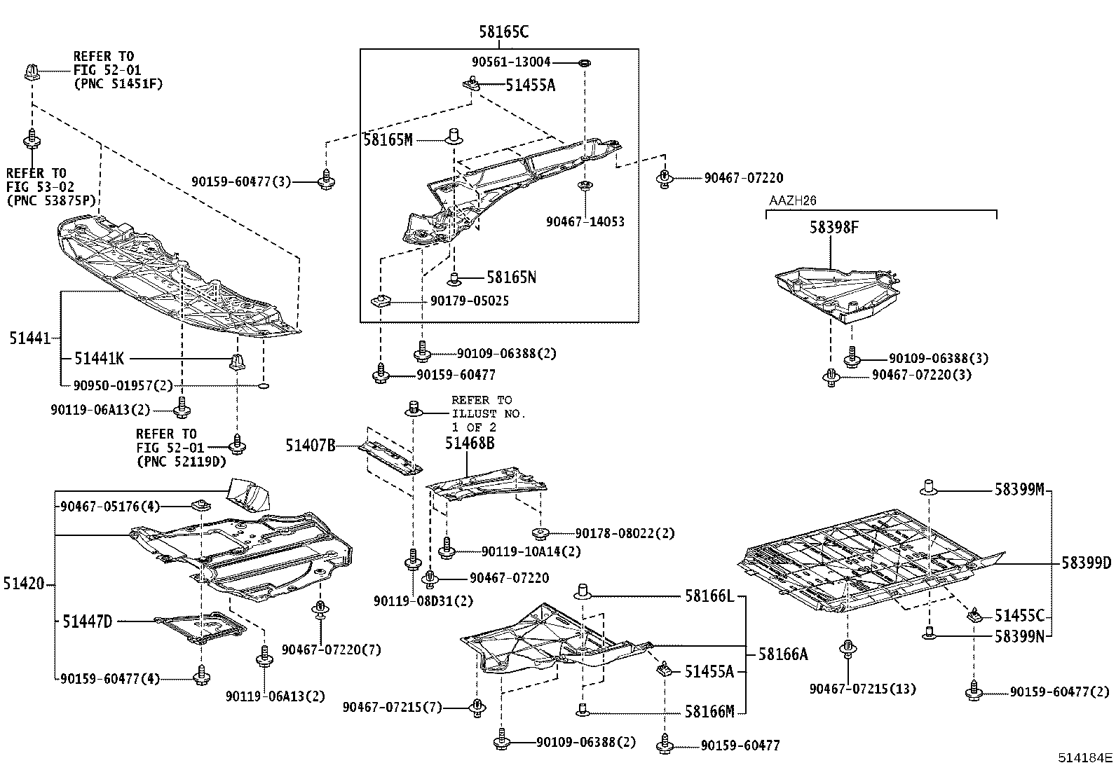 52257-78010 BRACE, FRONT SUSPENSION MEMBER, REAR RH product image