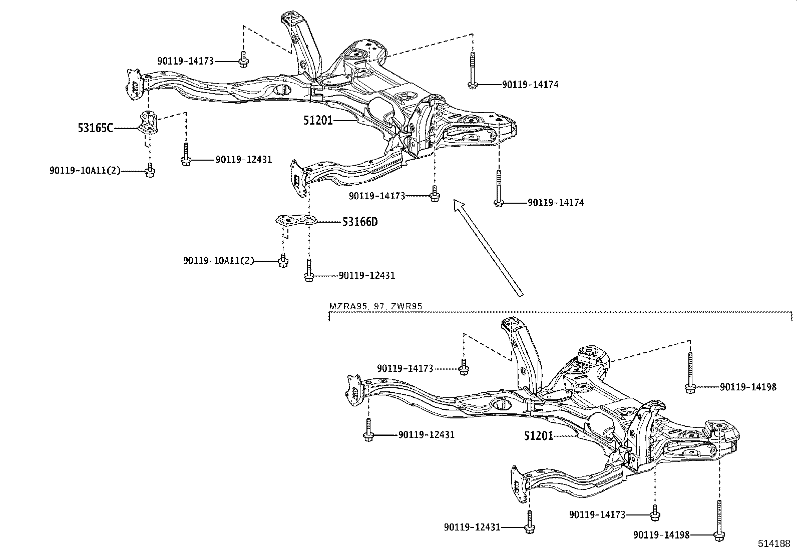 51410-V1020 COVER ASSY, ENGINE UNDER, NO.1 product image