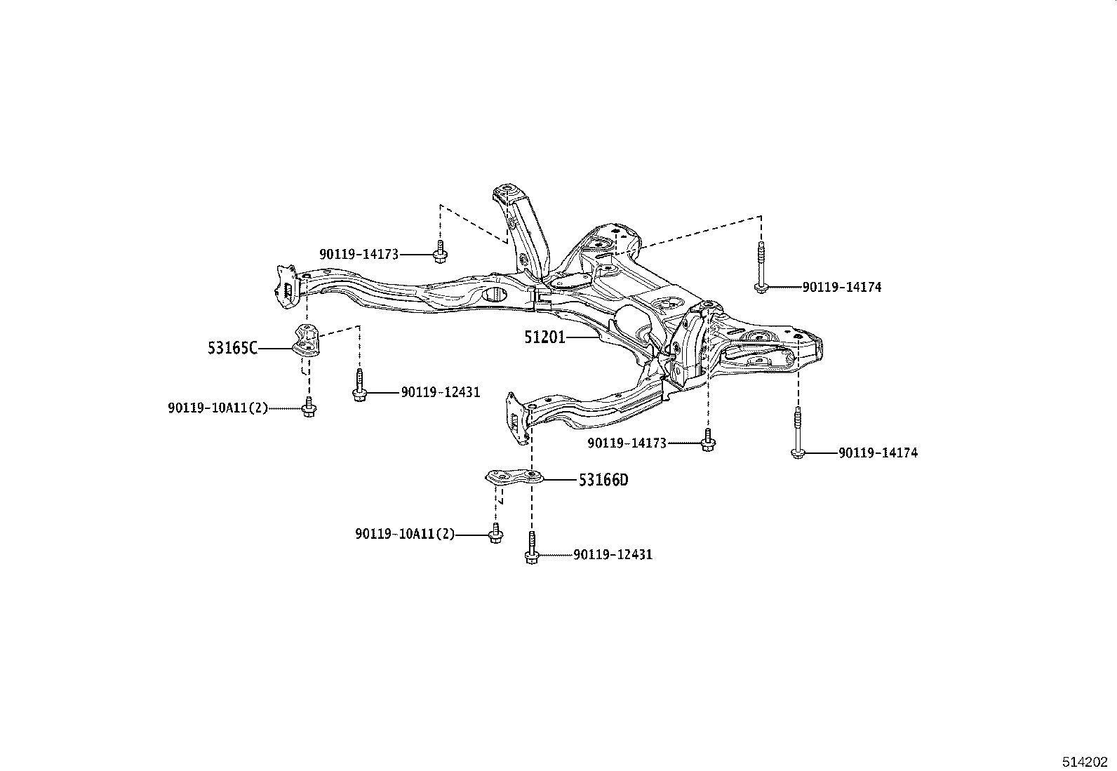 90561-13004 CLIP, FRONT FLOOR COVER, NO.2 product image