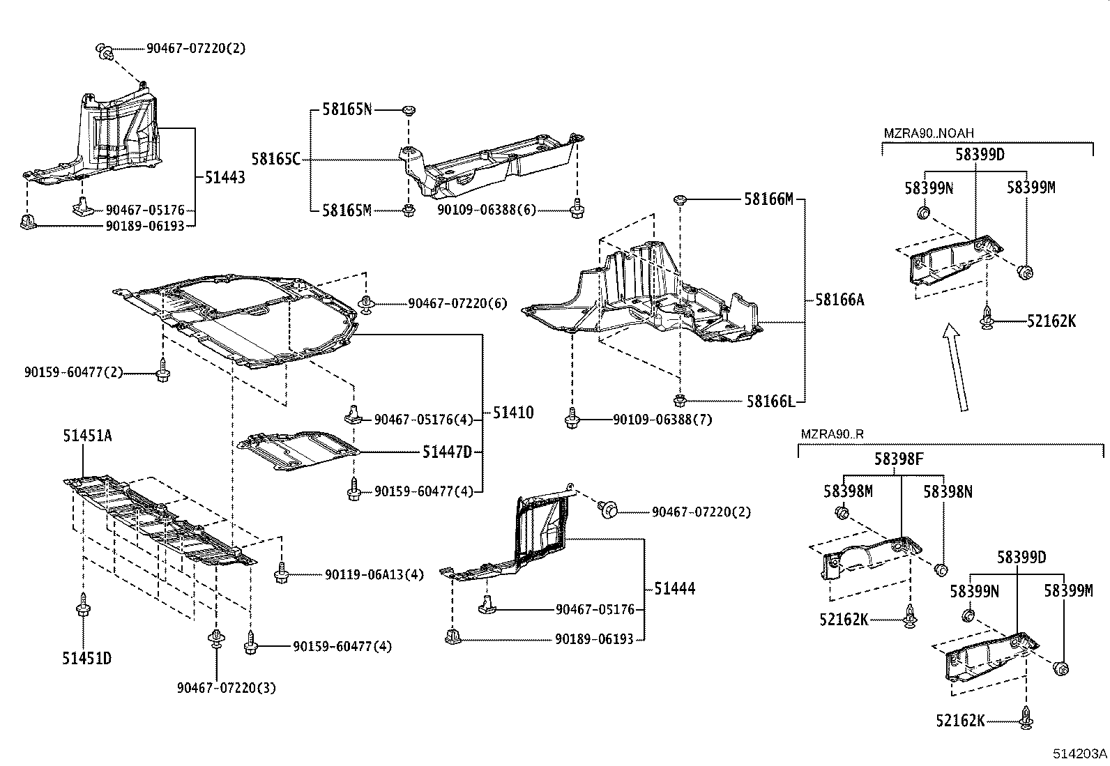 90561-13004 CLIP, FRONT FLOOR COVER, NO.2 product image
