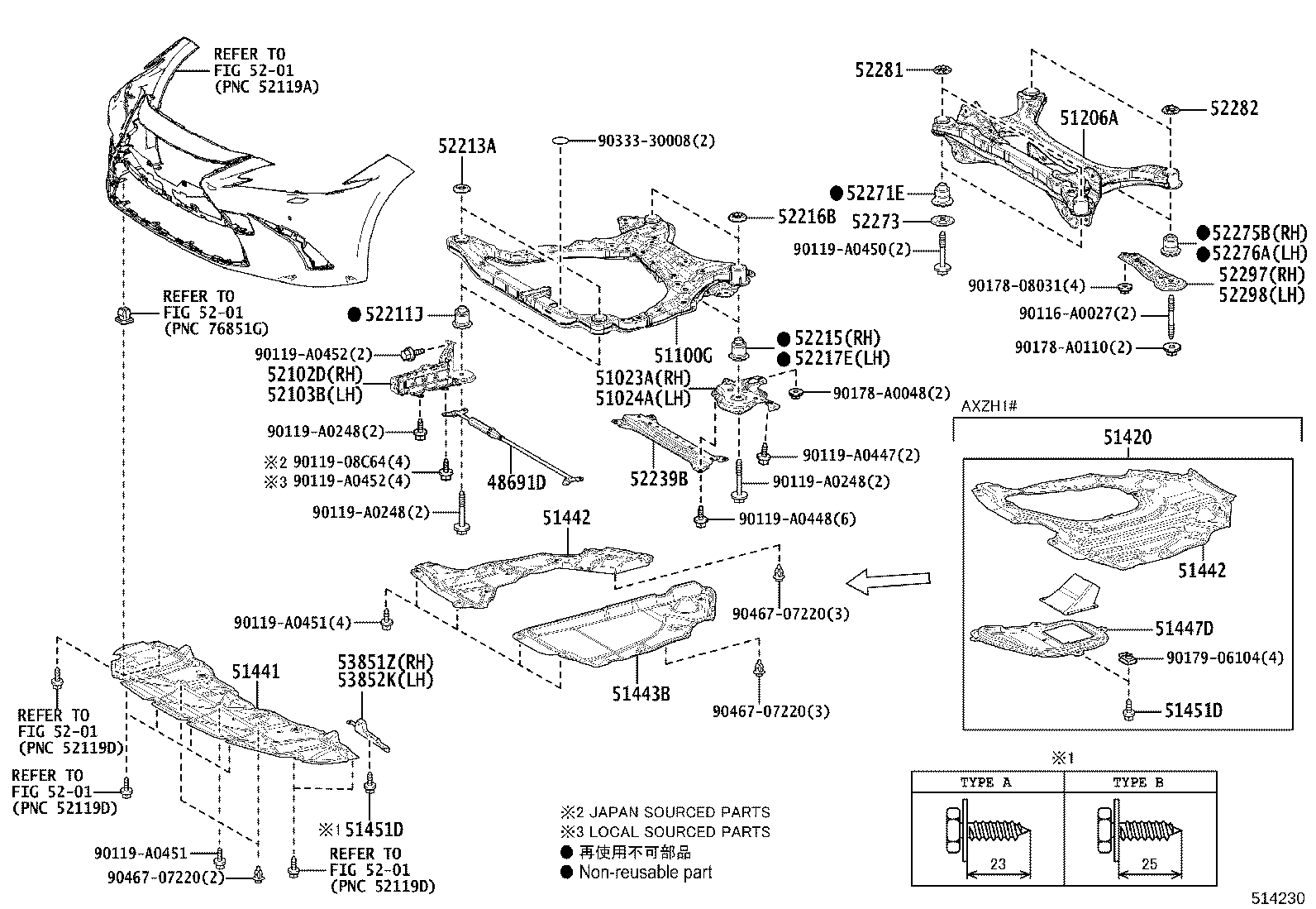 51023-06100 BRACKET SUB-ASSY, FRONT SUSPENSION MEMBER, RH product image