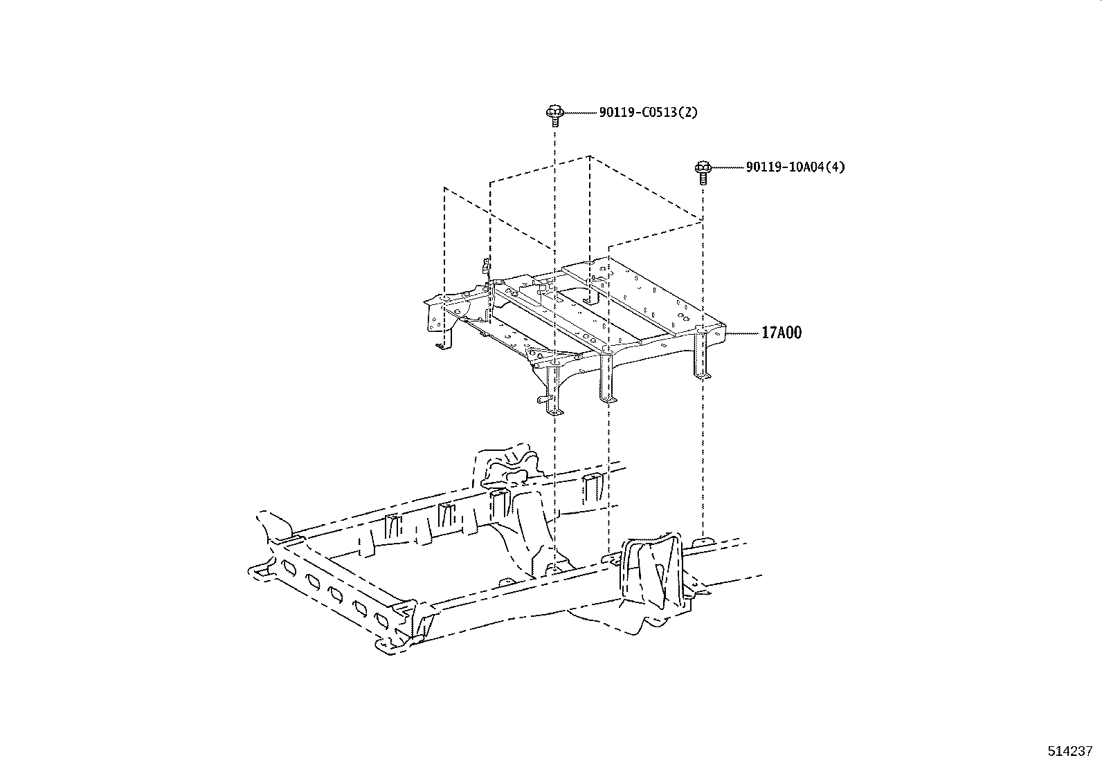 48415-0S020 BRACKET, SPRING, NO.3 LH product image