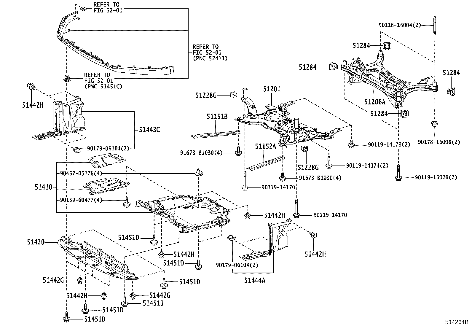 51206-76040 MEMBER SUB-ASSY, REAR SUSPENSION product image