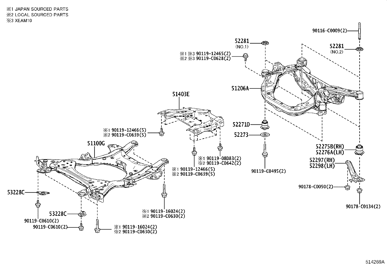 51100-0R041 FRAME ASSY, FRONT product image