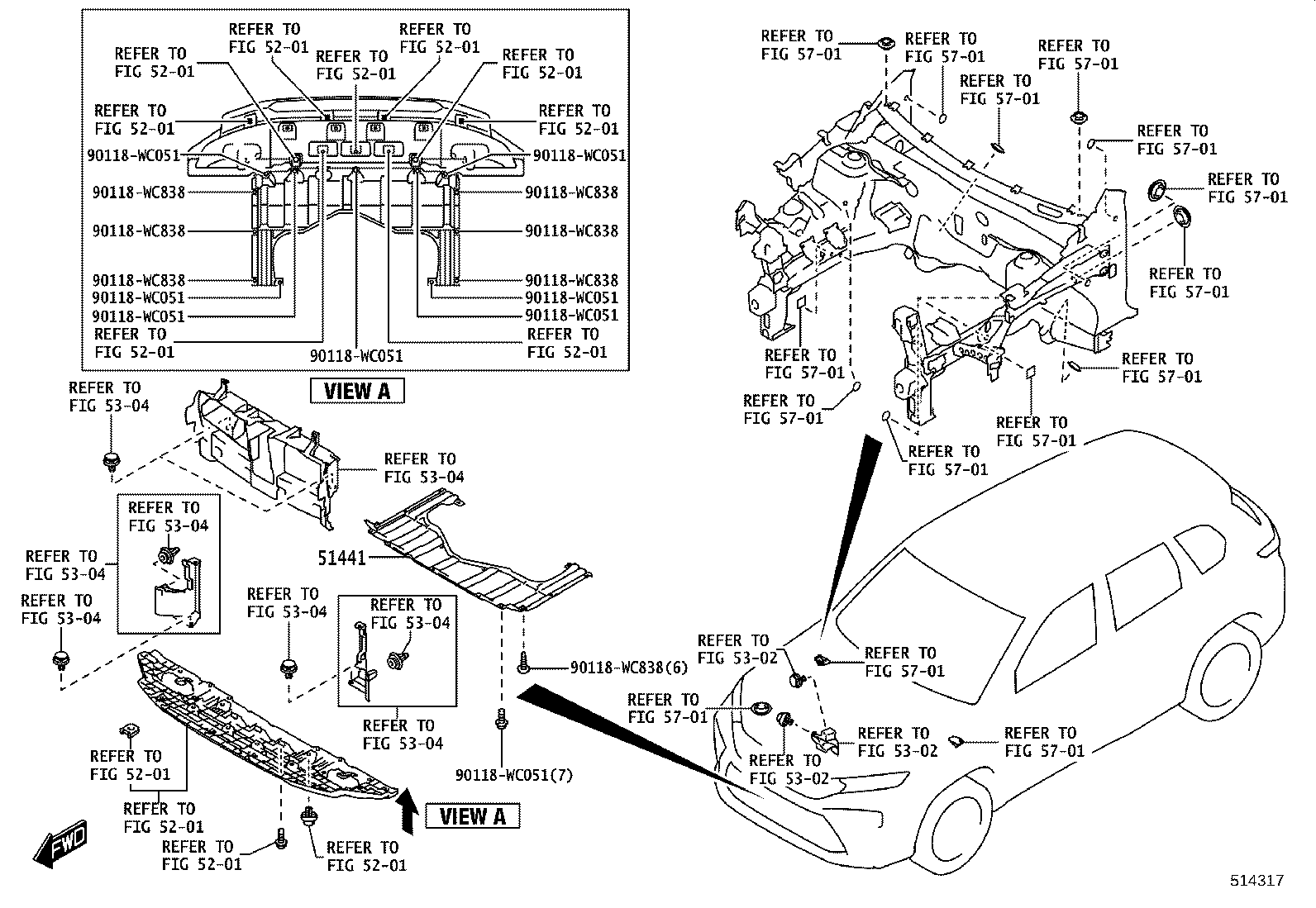 51441-WC007 COVER, ENGINE UNDER, NO.1 product image