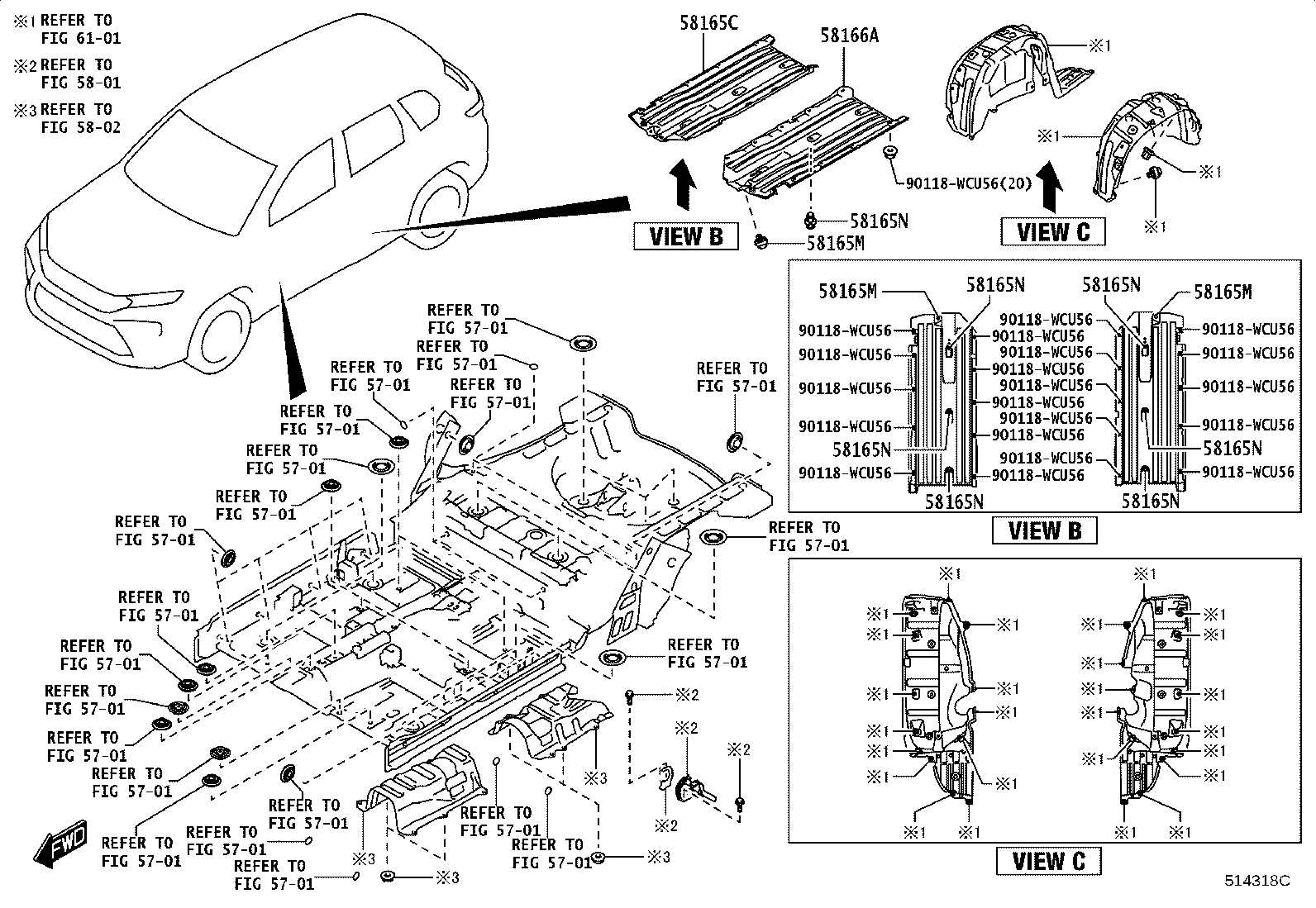 51441-WC007 COVER, ENGINE UNDER, NO.1 product image