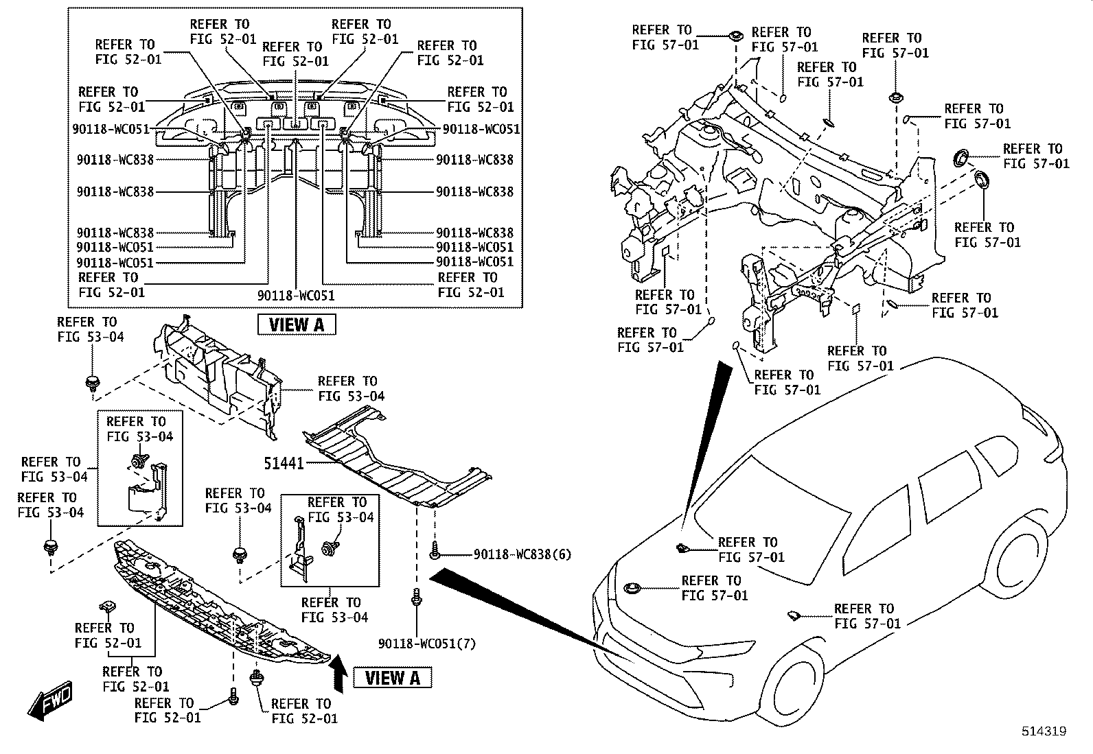 51441-WC007 COVER, ENGINE UNDER, NO.1 product image