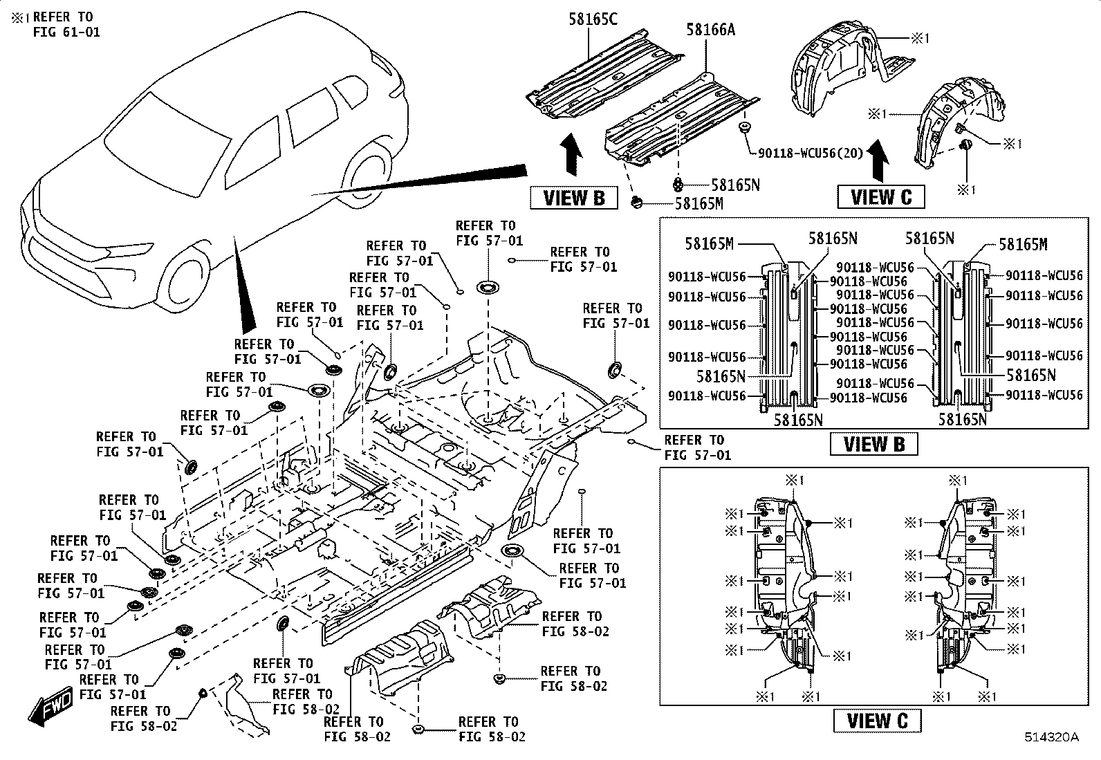 51441-WC007 COVER, ENGINE UNDER, NO.1 product image