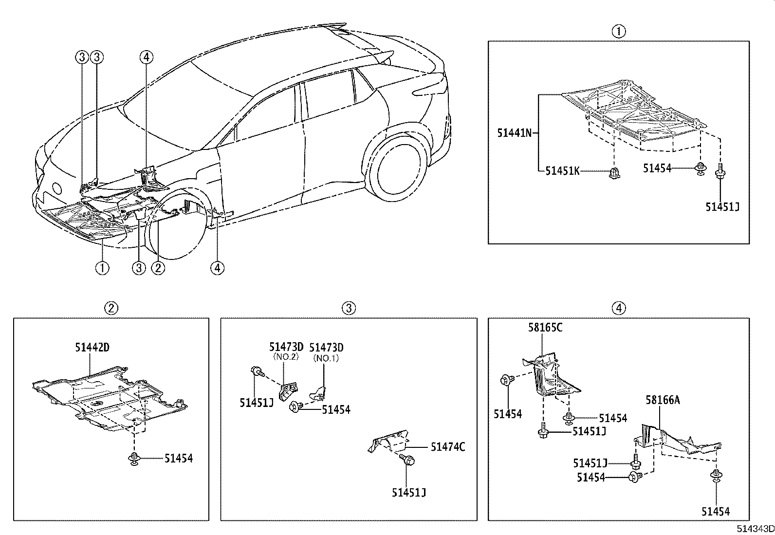 51200-42014 MEMBER SUB-ASSY, REAR SUSPENSION product image