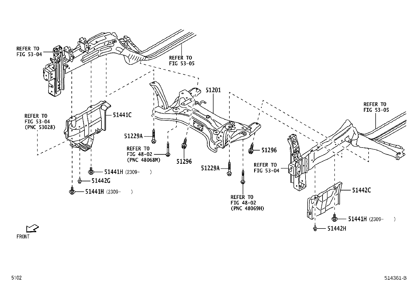 51441-BZ300 COVER, ENGINE UNDER, RH product image