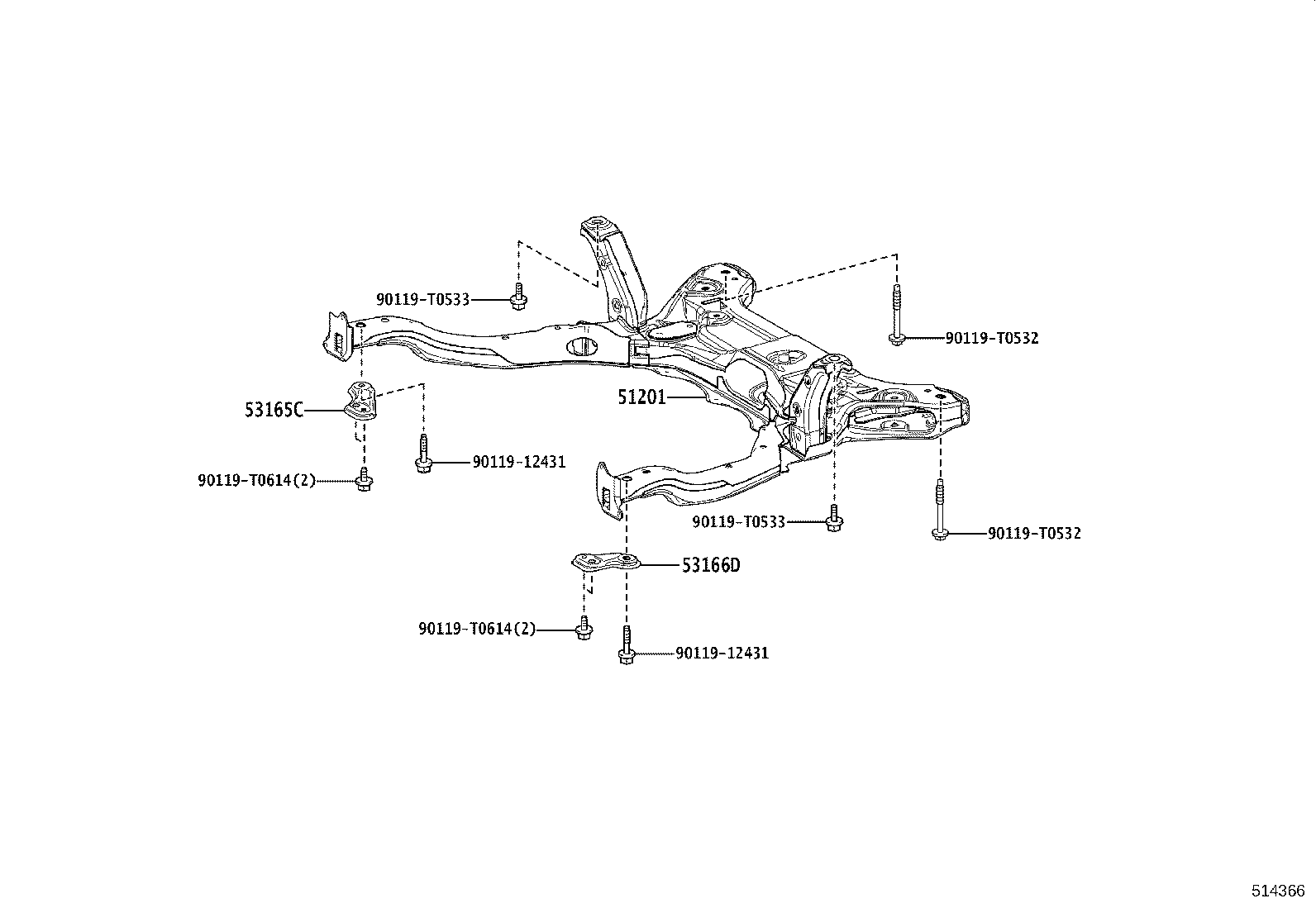 51451-VT010 COVER, ENGINE UNDER, CENTER product image