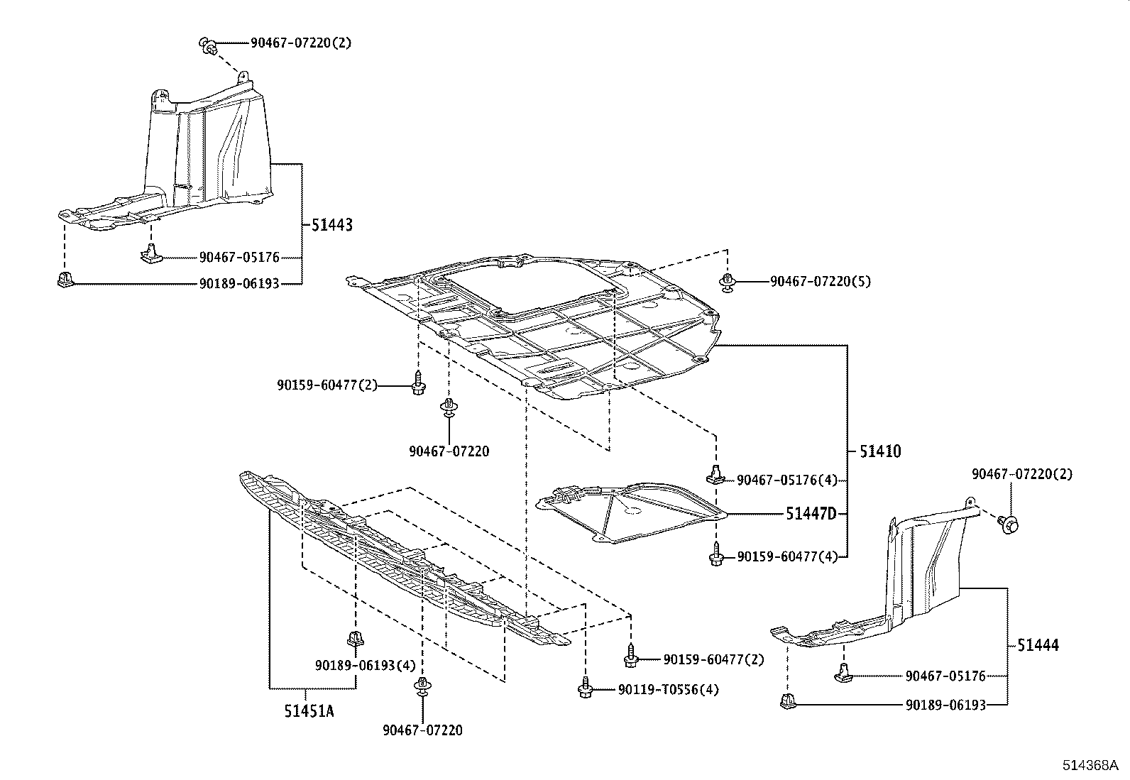 51451-VT010 COVER, ENGINE UNDER, CENTER product image