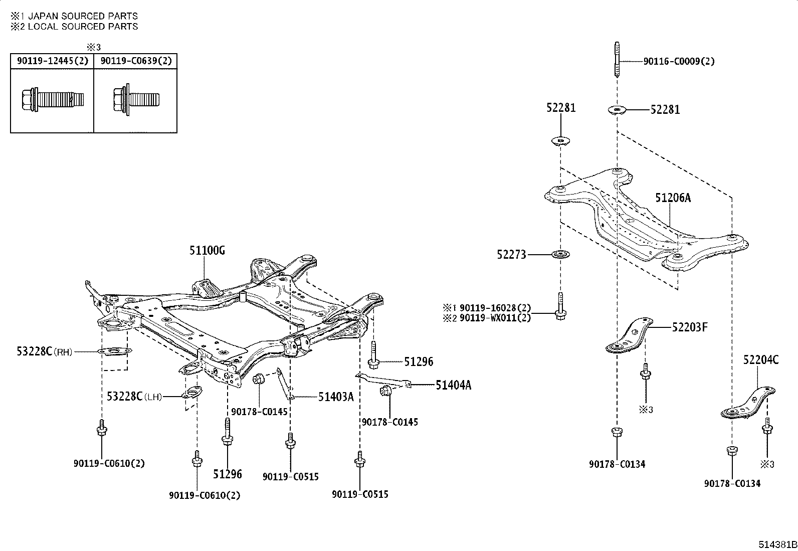 51100-03020 FRAME ASSY, FRONT product image