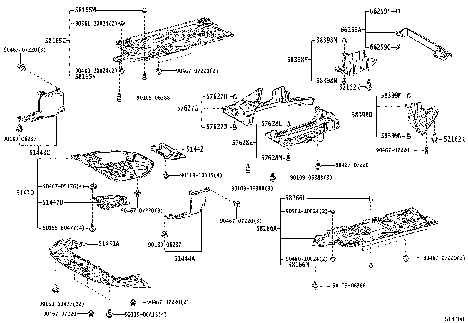 51206-12201 MEMBER SUB-ASSY, REAR SUSPENSION product image