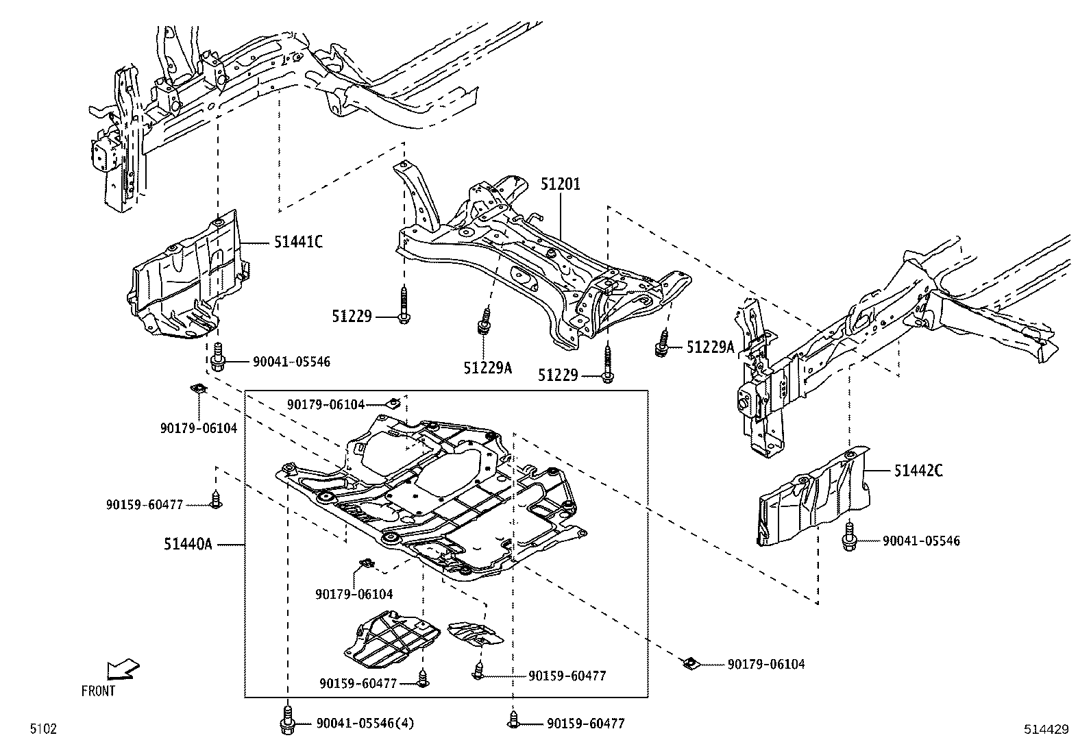 51405-BZ130 COVER ASSY, ENGINE UNDER product image