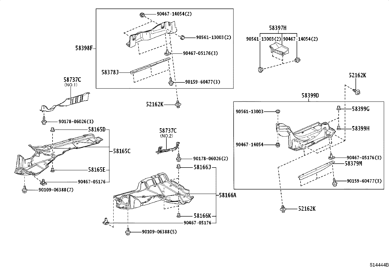51406-V2010 COVER SUB-ASSY, ENGINE UNDER, NO.2 product image