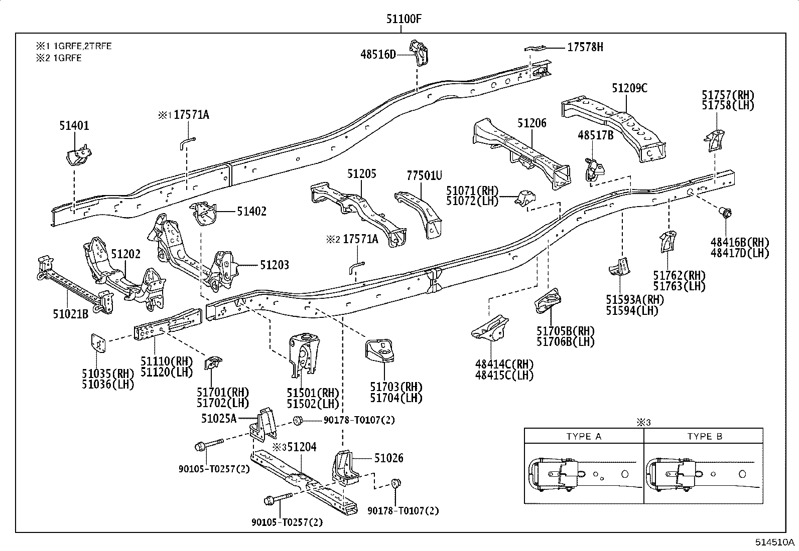 51001-KKF83 FRAME SUB-ASSY product image