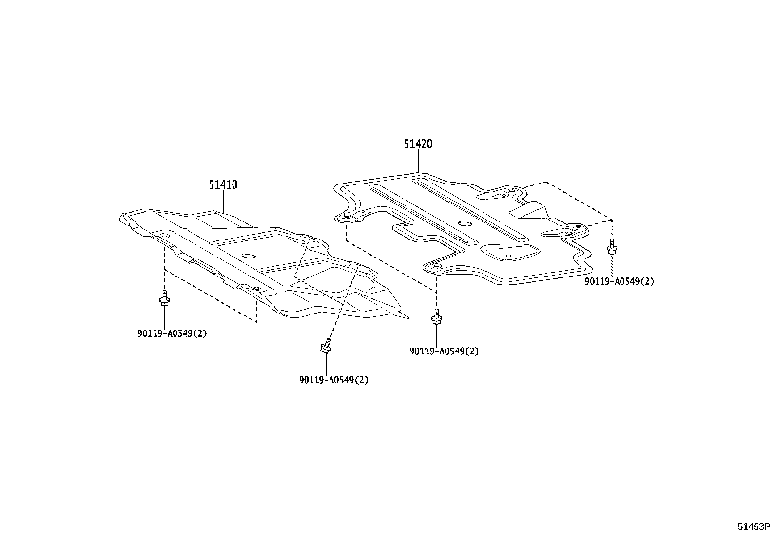 51410-YY040 COVER ASSY, ENGINE UNDER, NO.1 product image