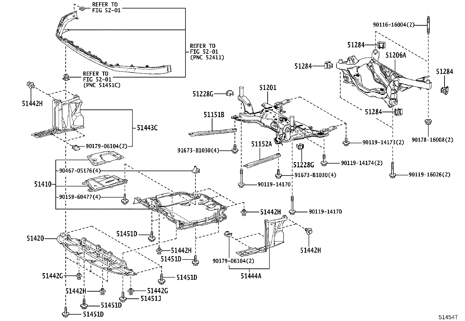 51206-76040 MEMBER SUB-ASSY, REAR SUSPENSION product image