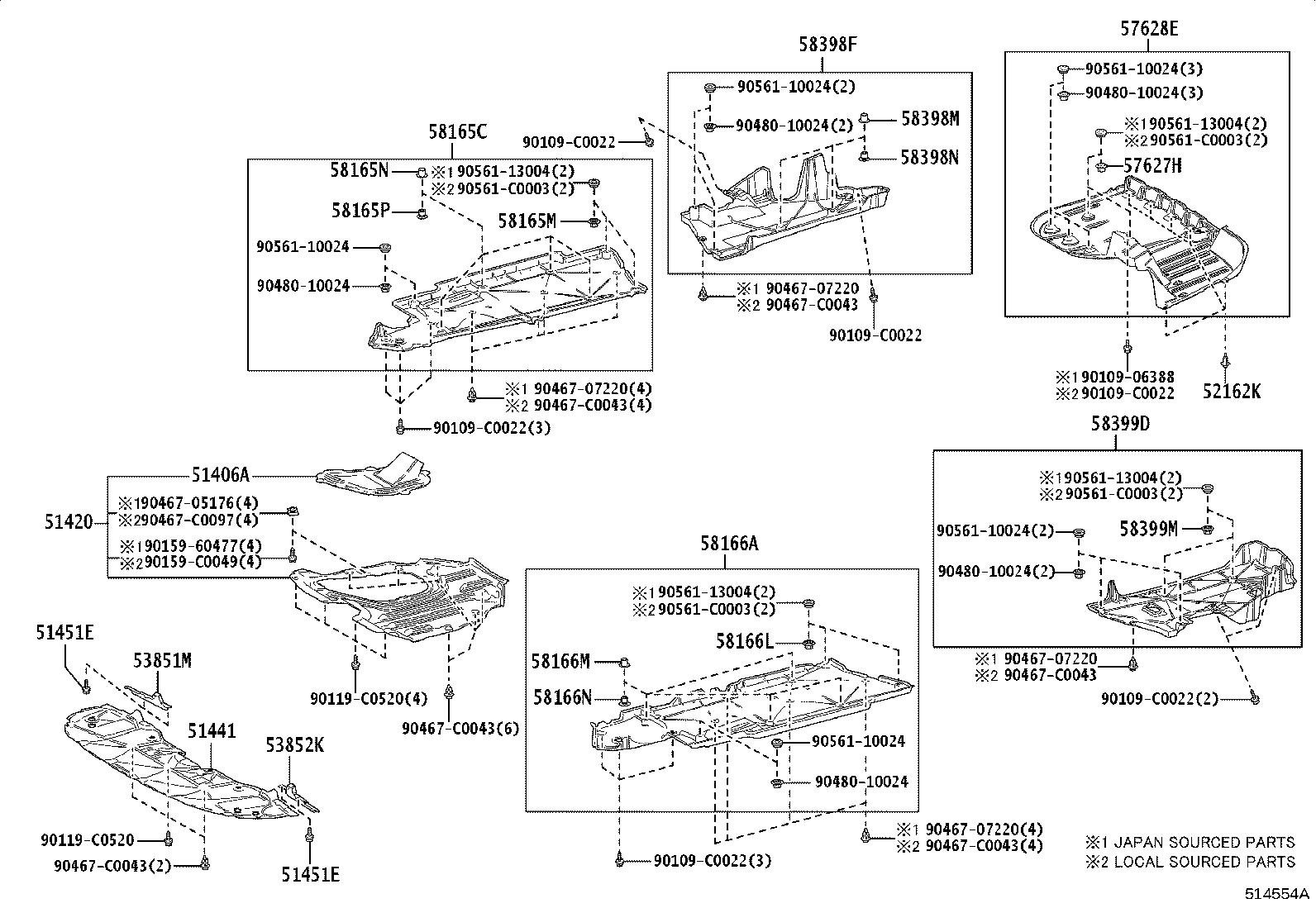 51441-06310 COVER, ENGINE UNDER, NO.1 product image