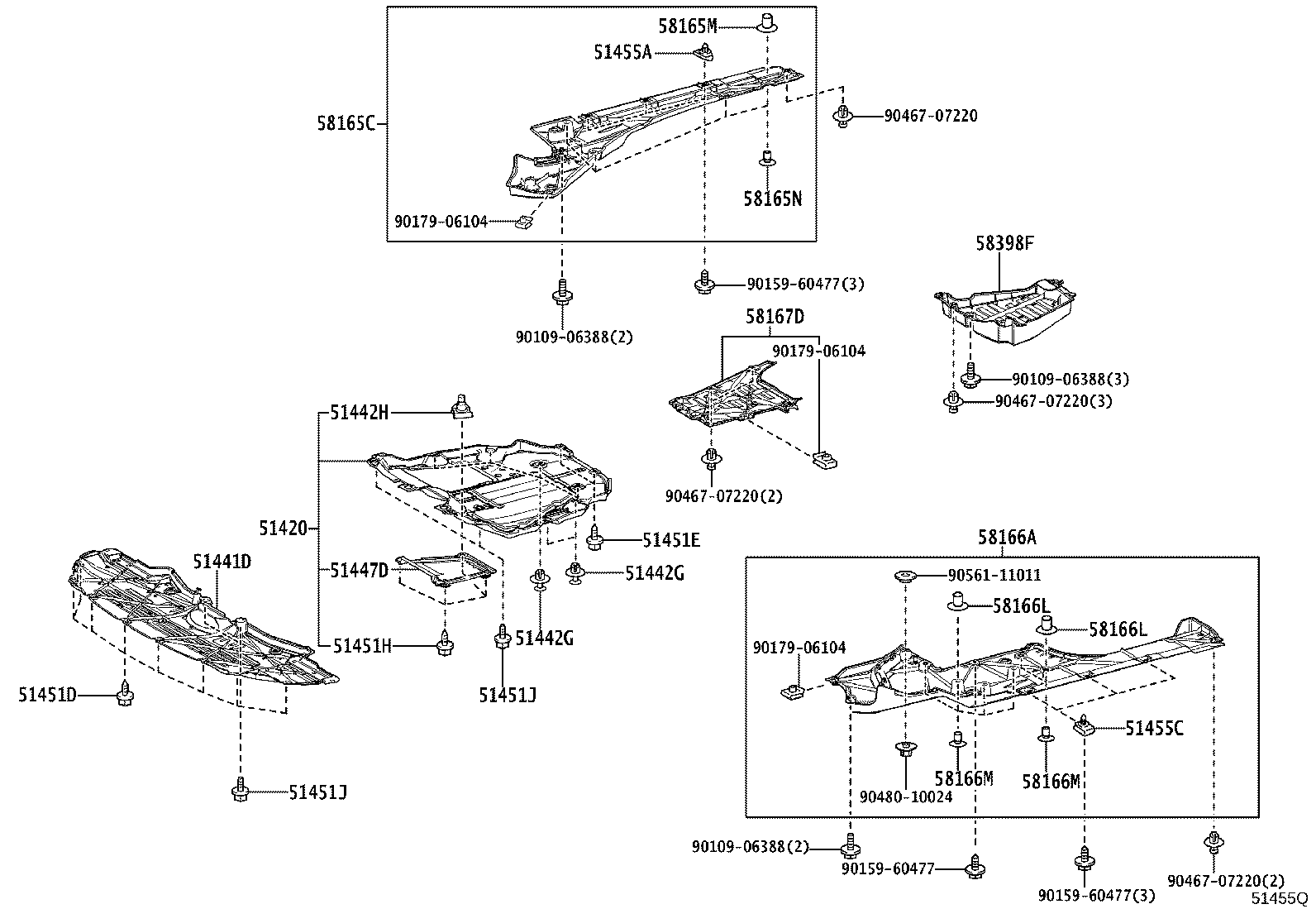 58166-30130 COVER, FRONT FLOOR, LH product image