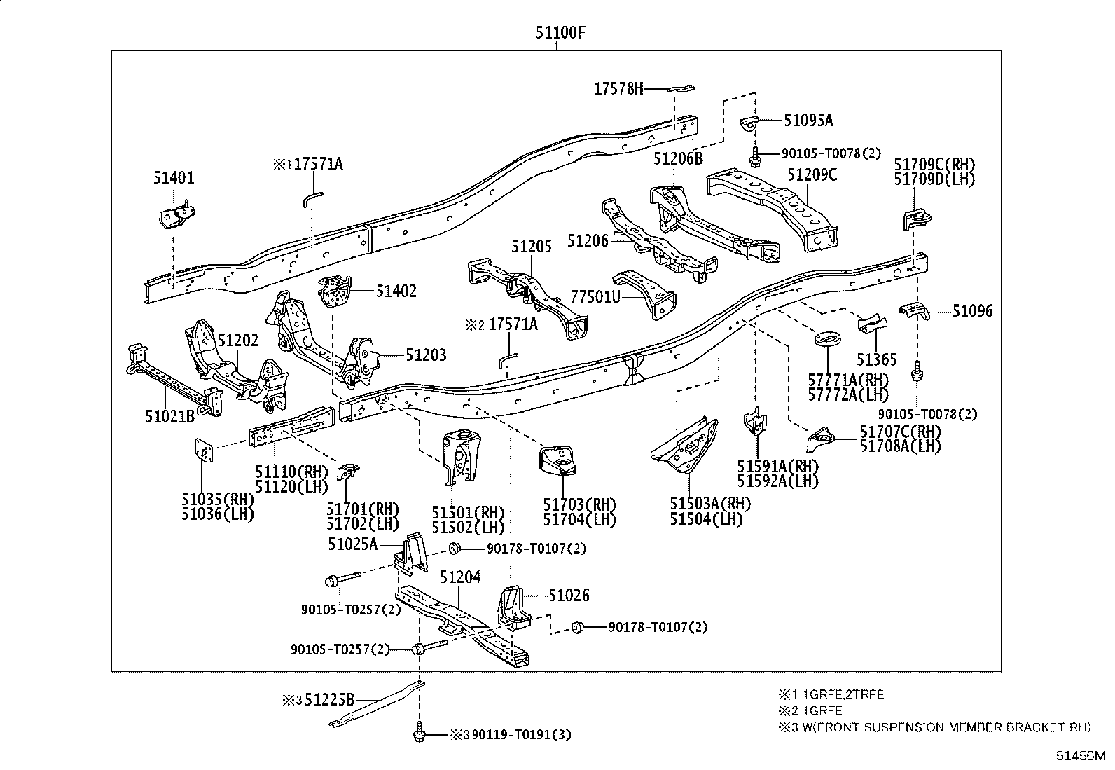 51021-KK011 CROSSMEMBER SUB-ASSY, FRAME AUXILIARY product image