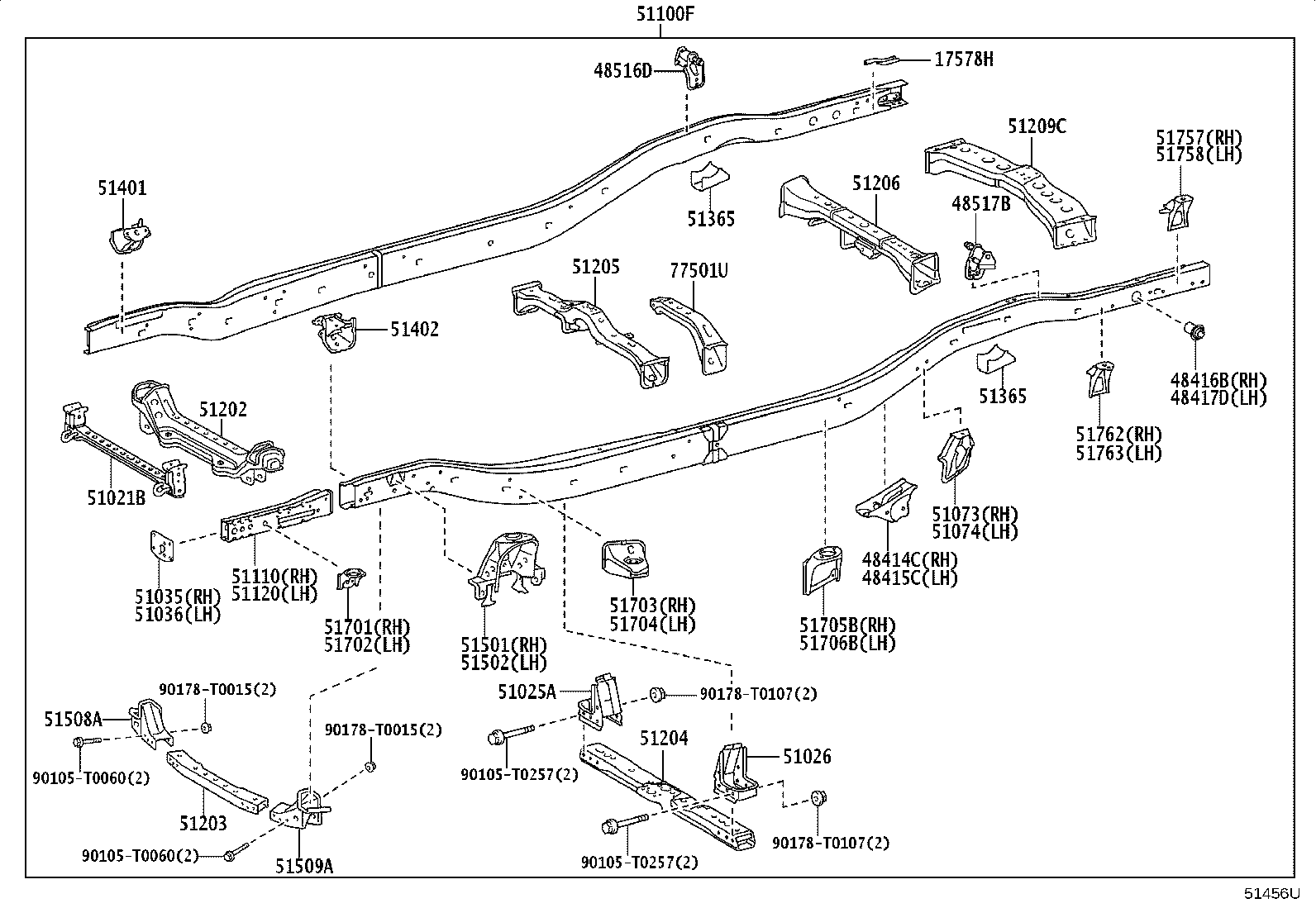 51021-KK031 CROSSMEMBER SUB-ASSY, FRAME AUXILIARY product image
