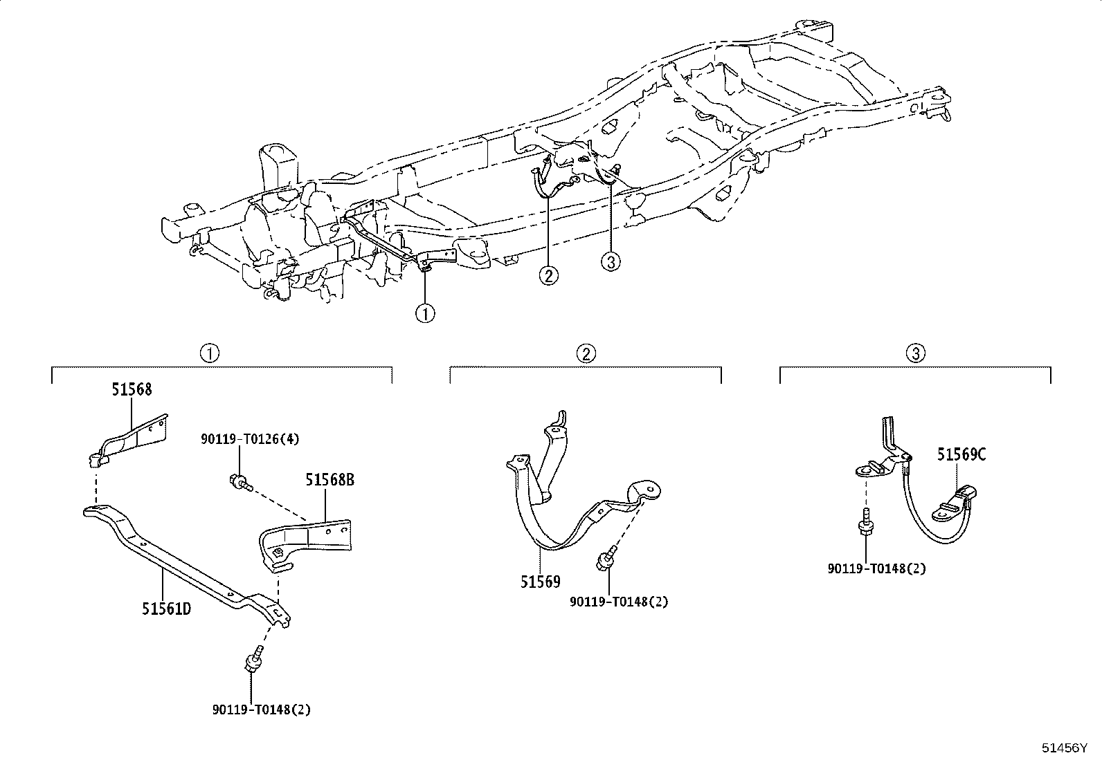 51021-KK031 CROSSMEMBER SUB-ASSY, FRAME AUXILIARY product image