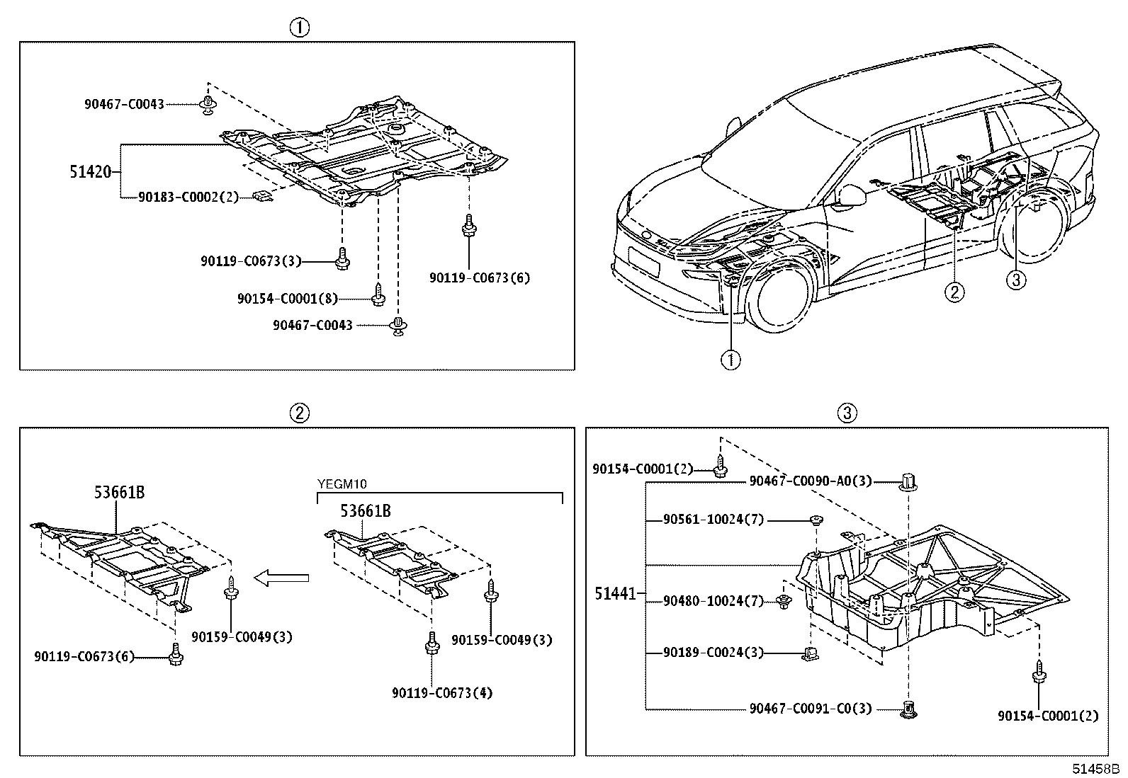 51410-YL020 COVER ASSY, ENGINE UNDER, NO.1 product image