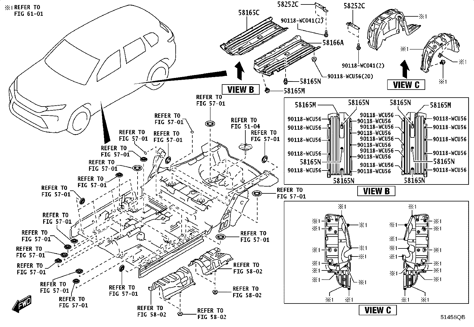 58165-WC008 COVER, FRONT FLOOR, RH product image