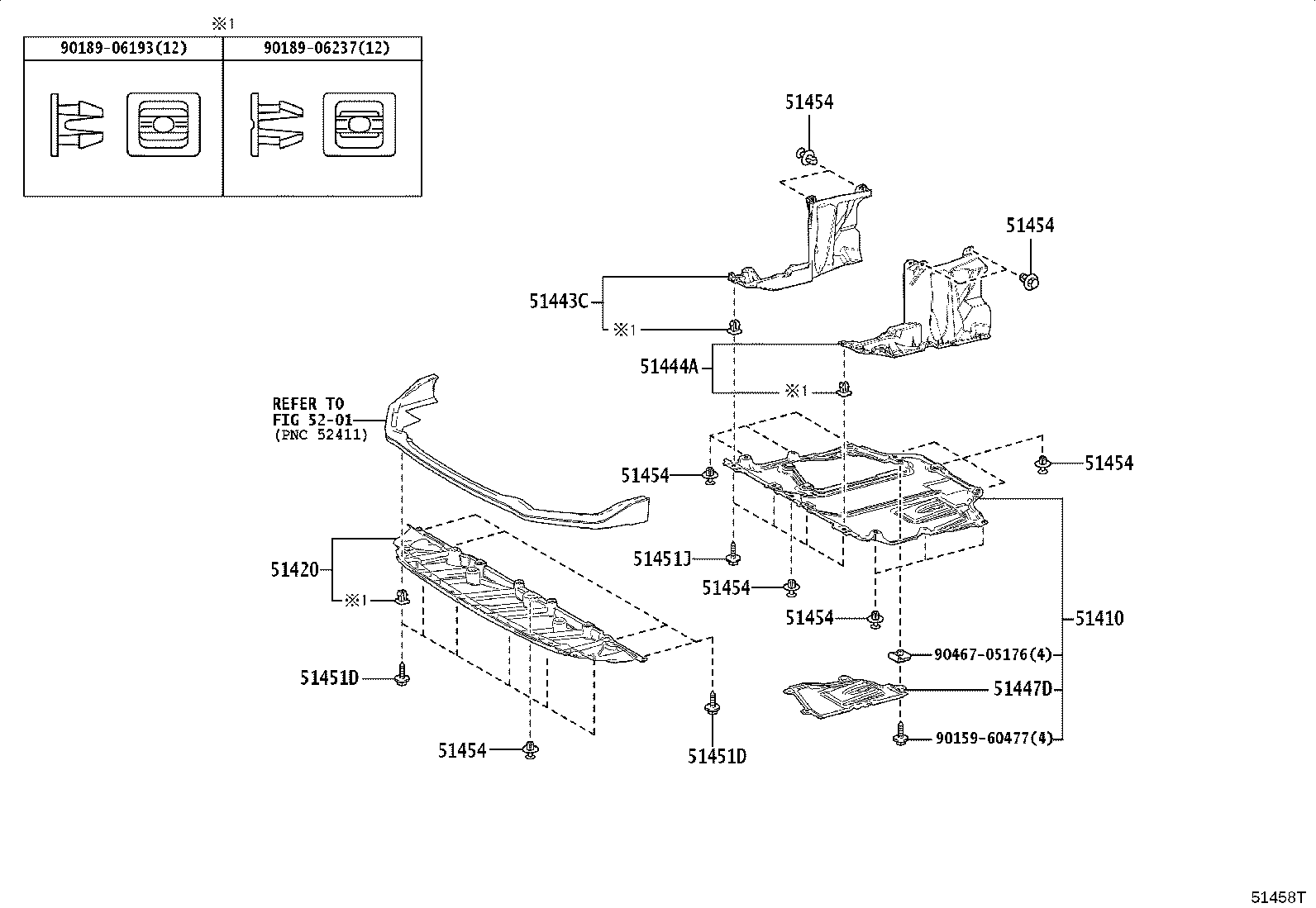 51447-16040 COVER, ENGINE UNDER, NO.4 CENTER product image