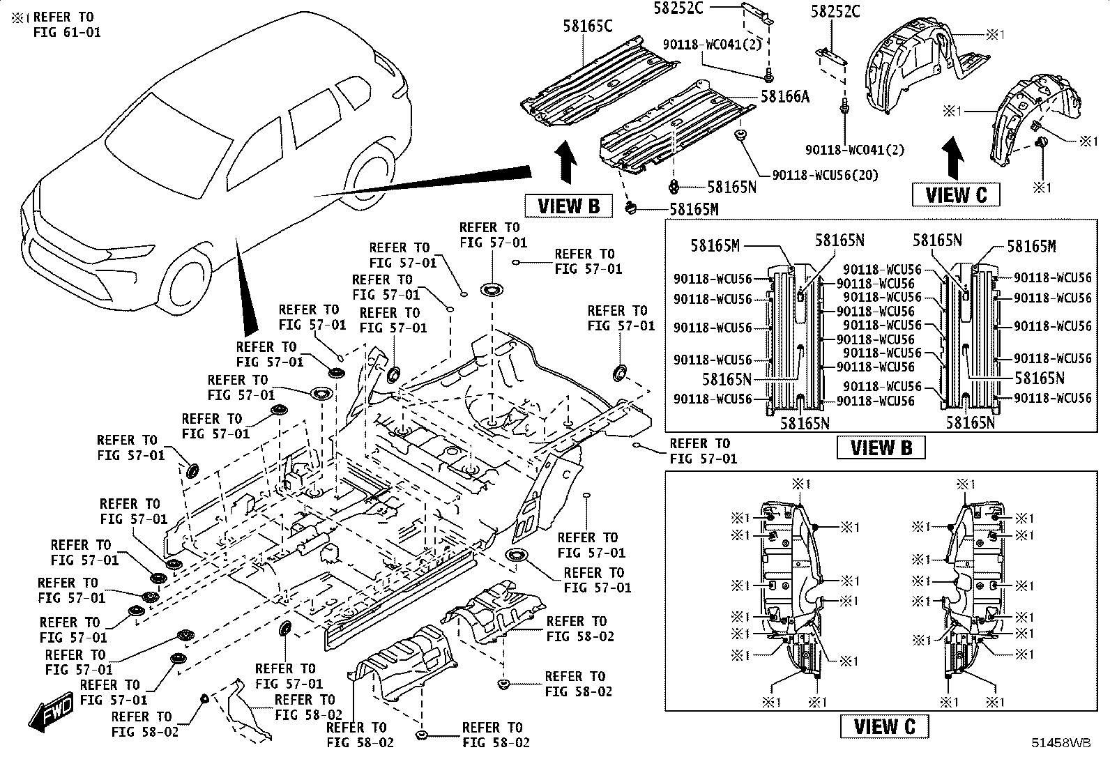 58165-WC008 COVER, FRONT FLOOR, RH product image