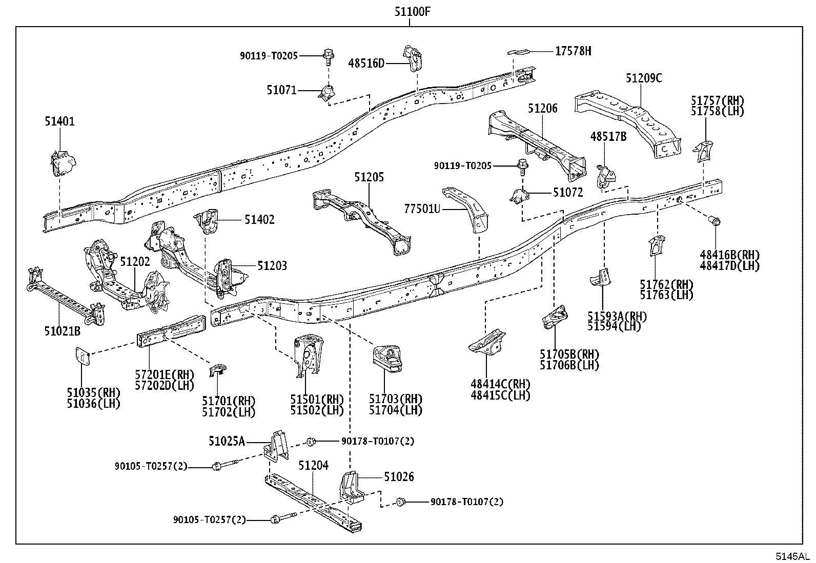 51001-KKP30 FRAME SUB-ASSY product image