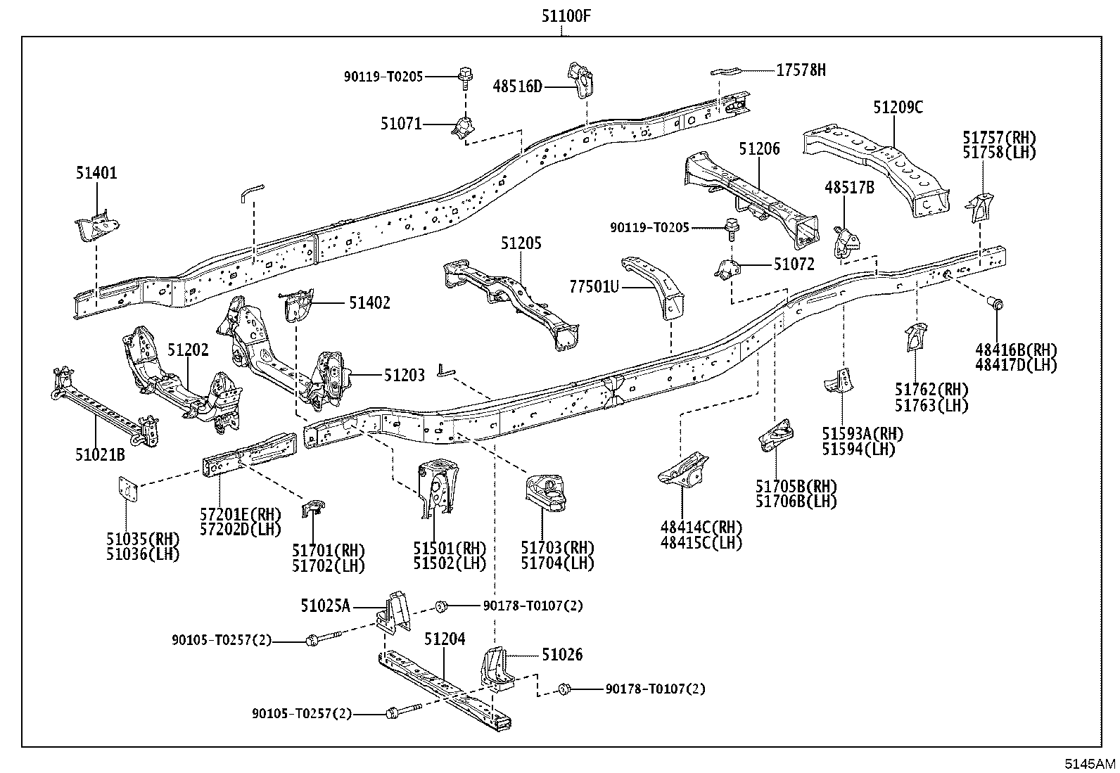 51001-KKP30 FRAME SUB-ASSY product image