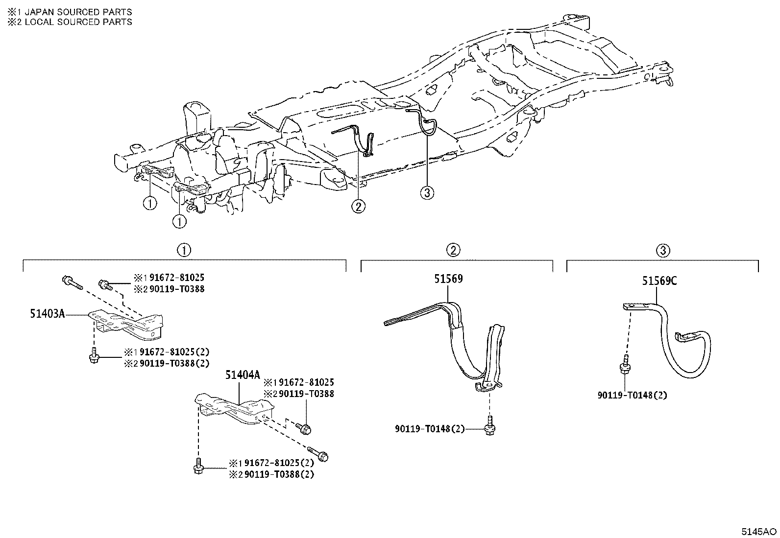 51021-KK040 CROSSMEMBER SUB-ASSY, FRAME AUXILIARY product image