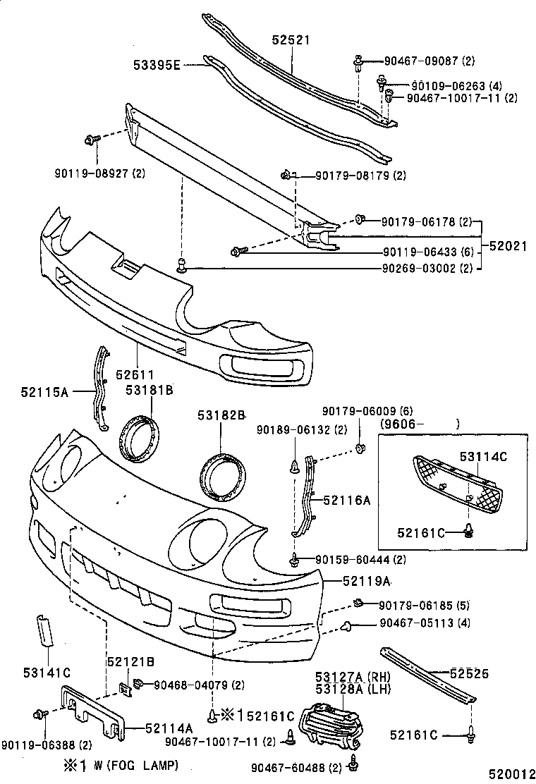 52611-20150 ABSORBER, FRONT BUMPER ENERGY product image
