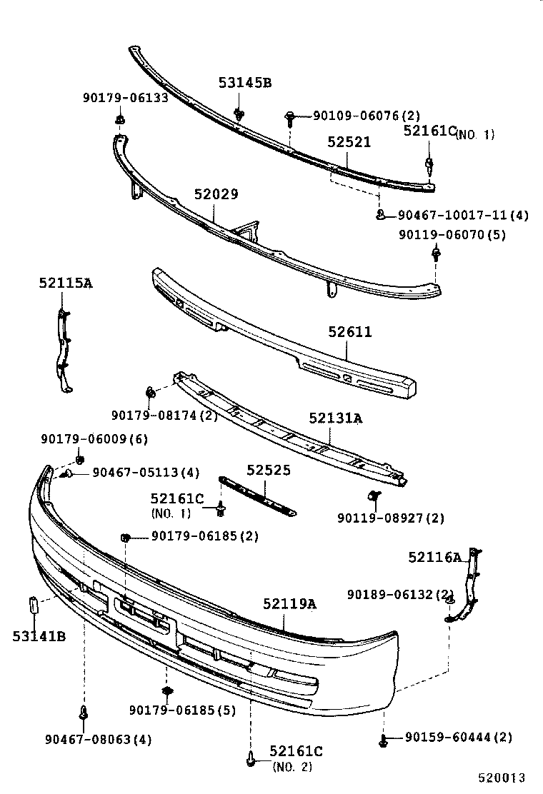 52611-20170 ABSORBER, FRONT BUMPER ENERGY product image
