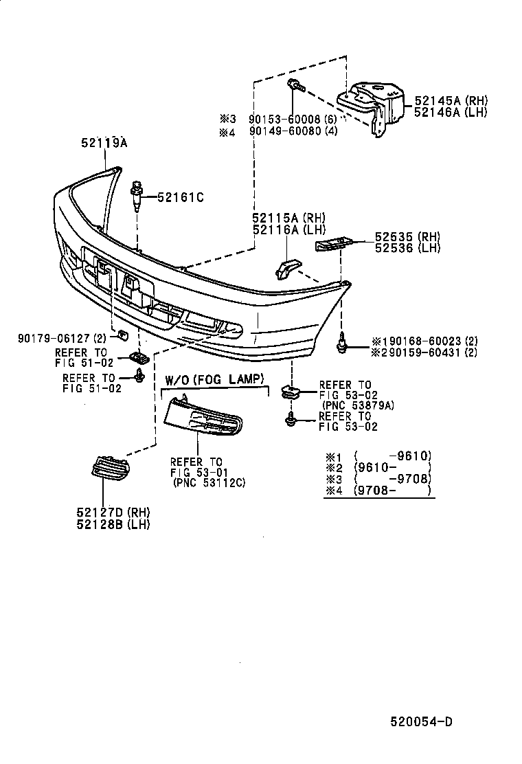 52161-44010 PIECE, FRONT BUMPER product image