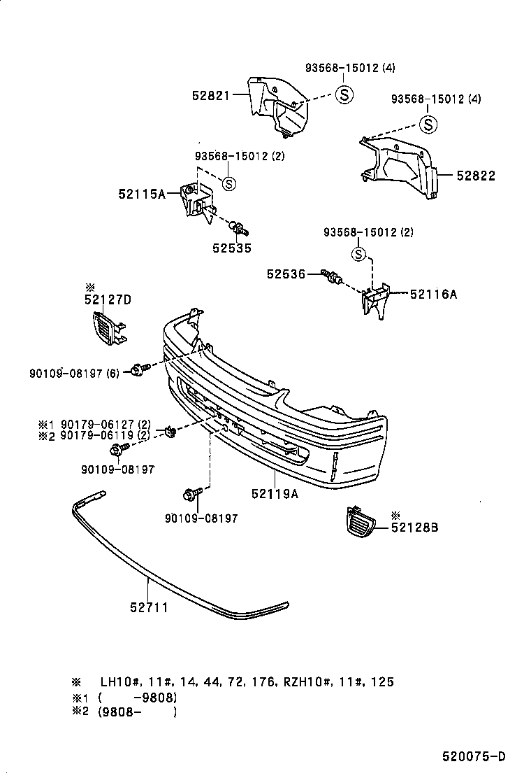 52115-26030 SUPPORT, FRONT BUMPER SIDE, RH product image