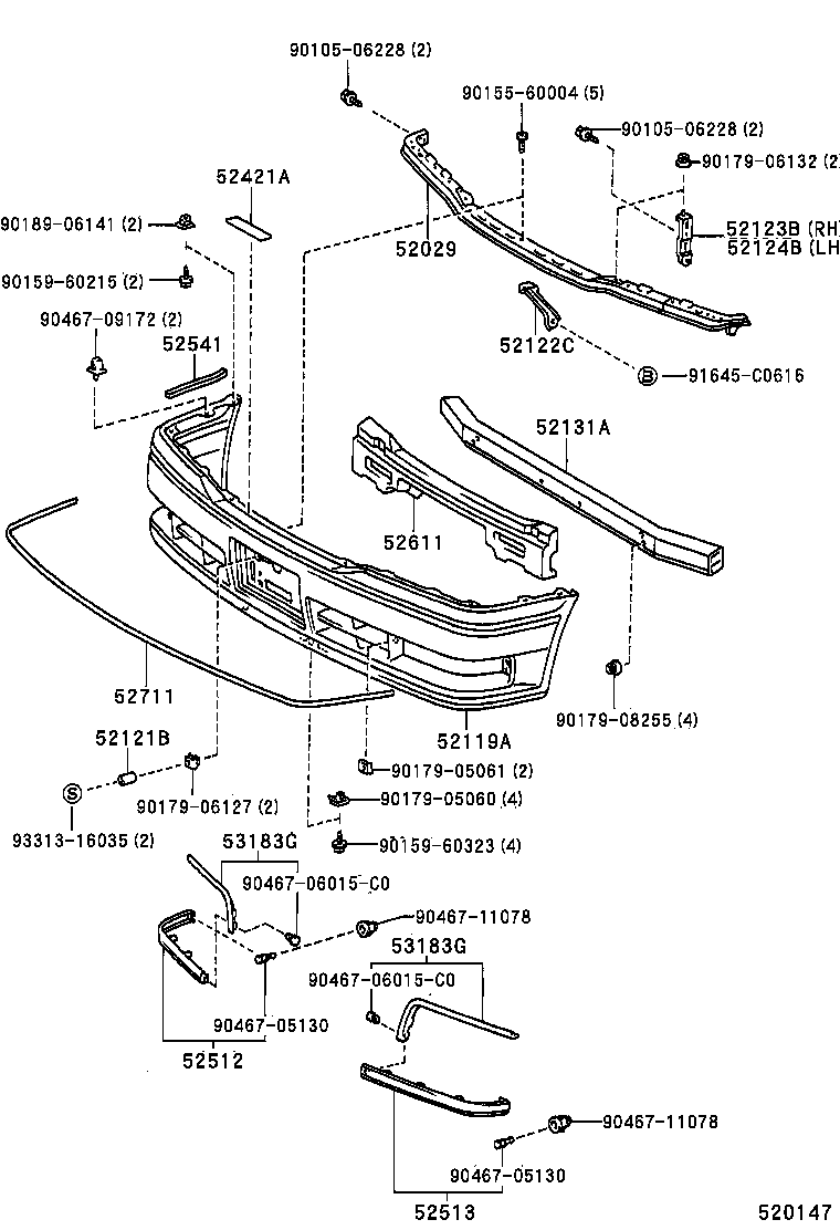 52611-30200 ABSORBER, FRONT BUMPER ENERGY product image