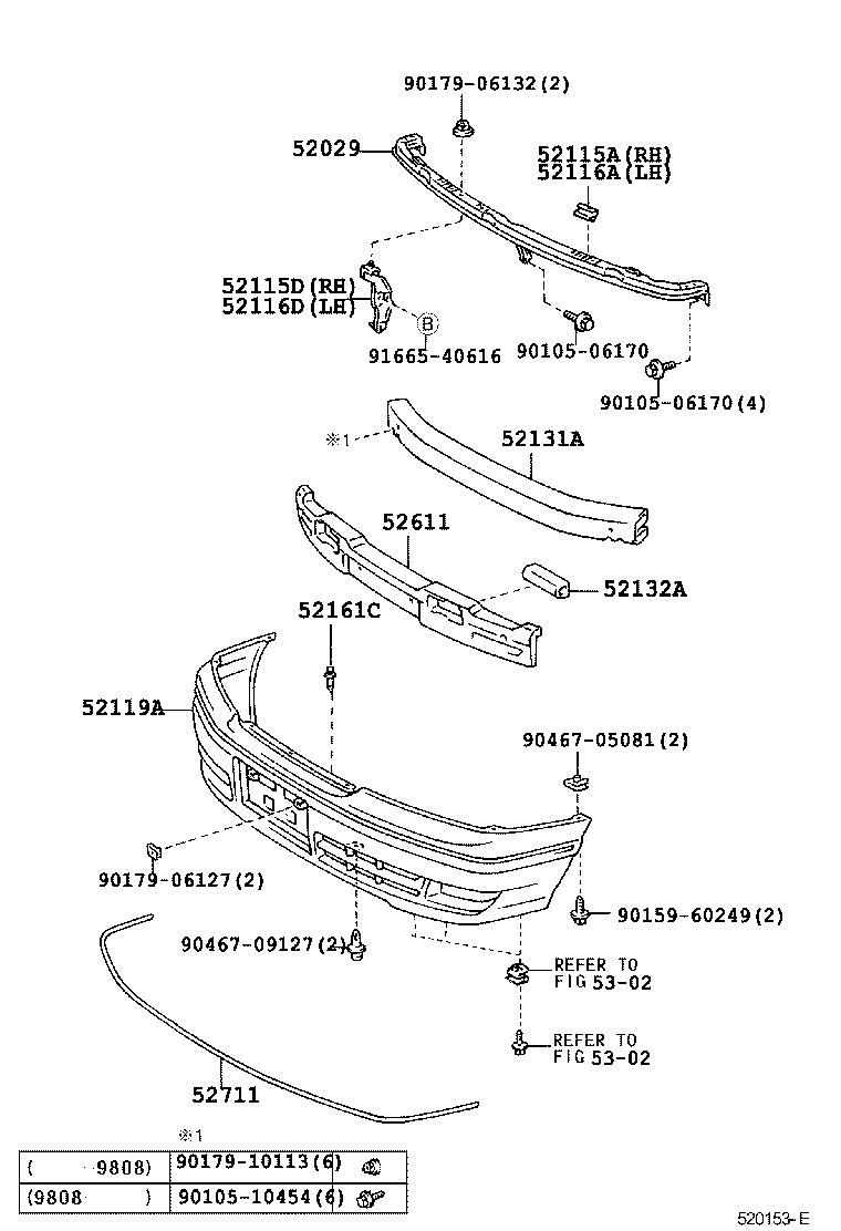 52611-33090 ABSORBER, FRONT BUMPER ENERGY product image