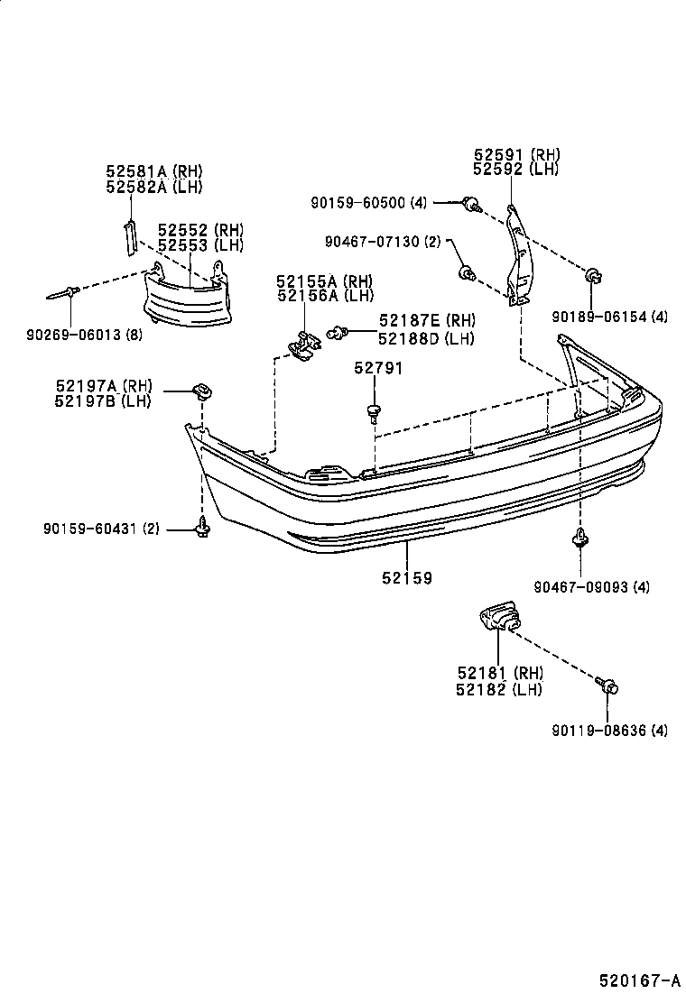 52159-1A700-B2 COVER, REAR BUMPER product image