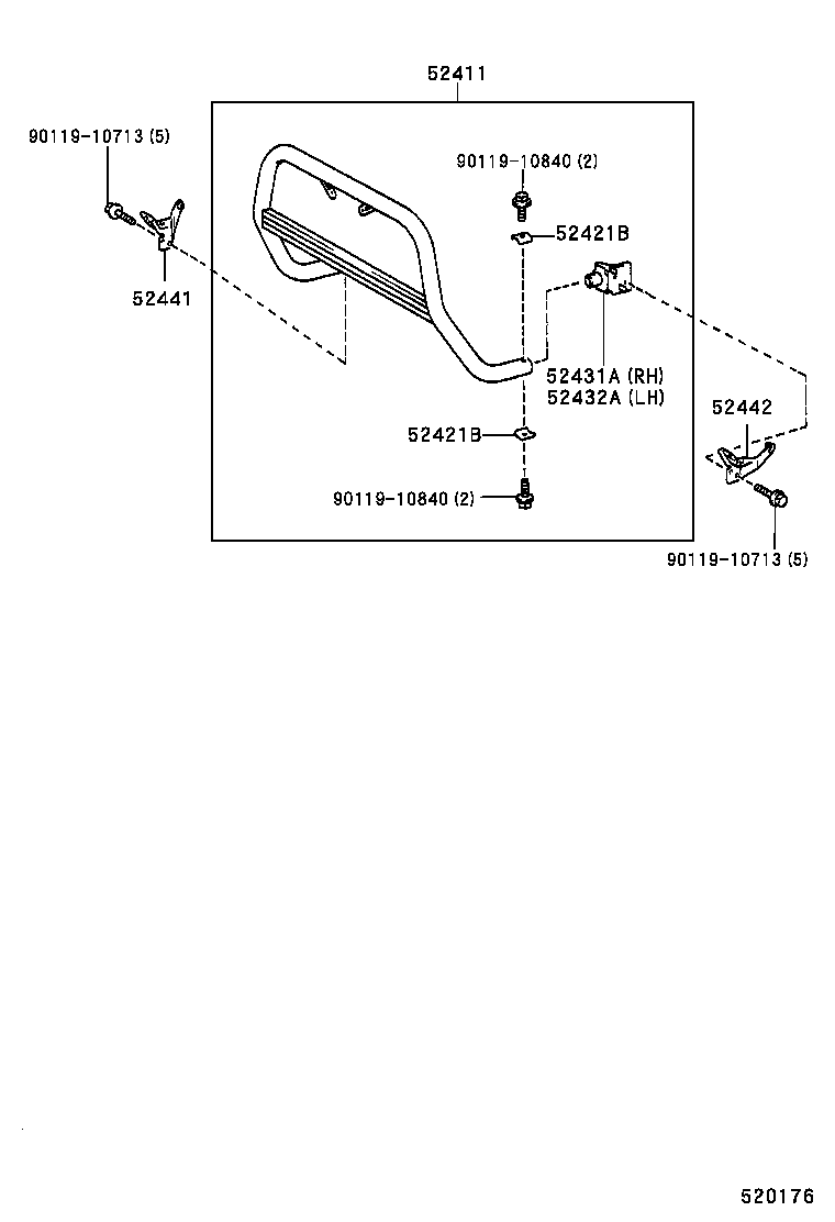 52102-42900 EXTENSION, FRONT BUMPER, RH product image