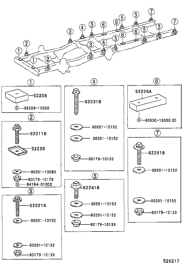 52239-90F00 PLATE, BODY MOUNTING product image