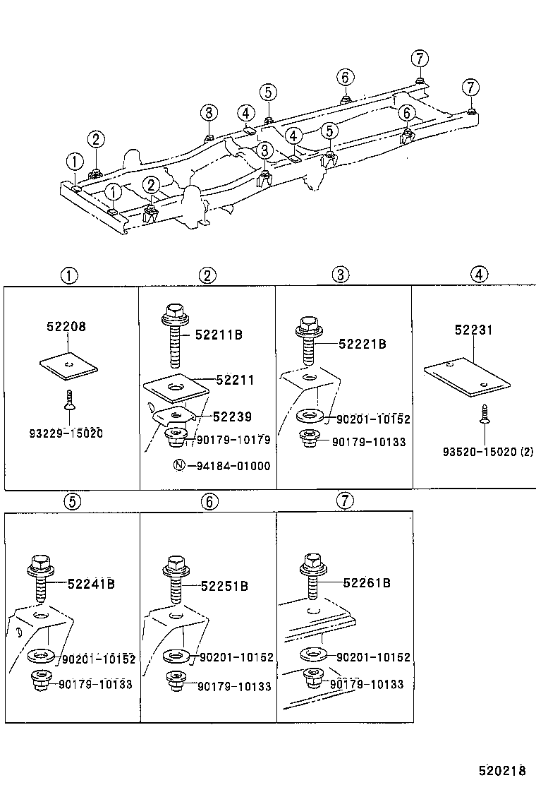 52239-90F00 PLATE, BODY MOUNTING product image