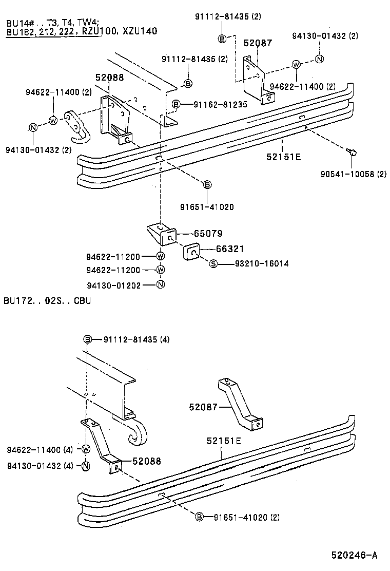 52087-37060 STAY SUB-ASSY, REAR BUMPER SIDE, RH product image